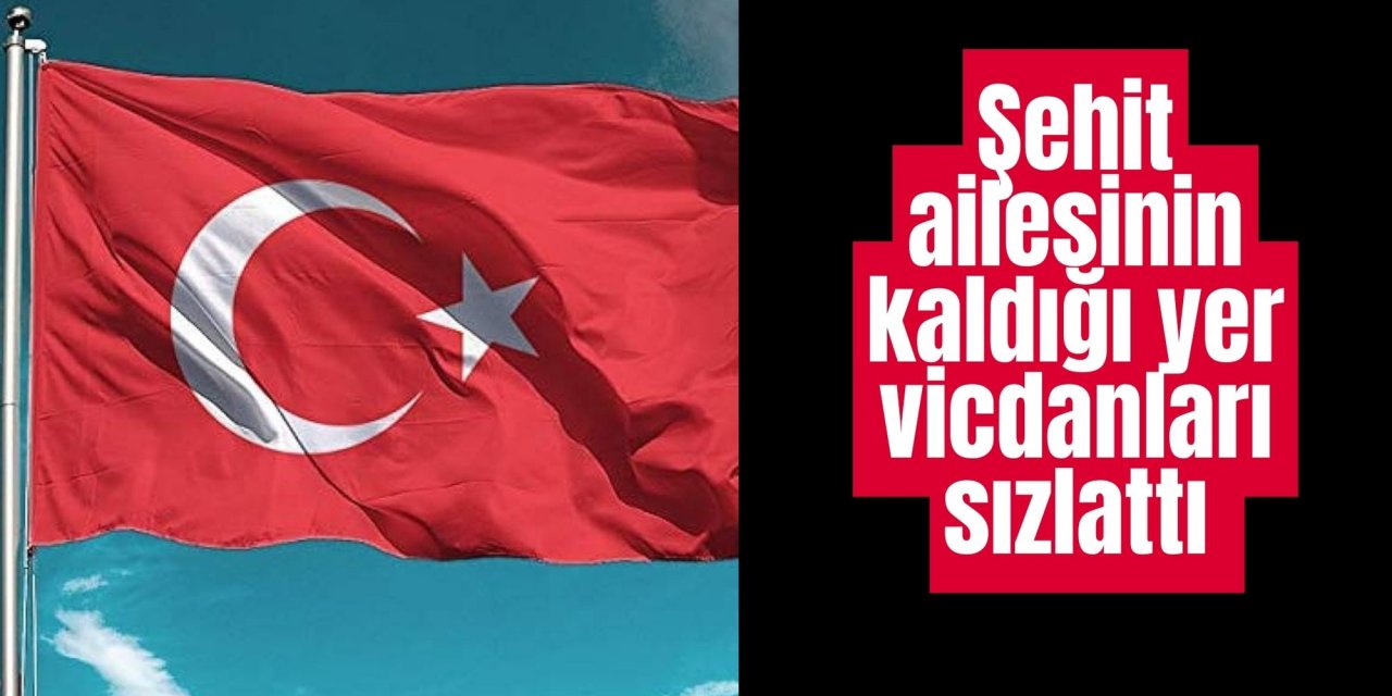 Şehit ailesinin kaldığı yer vicdanları sızlattı