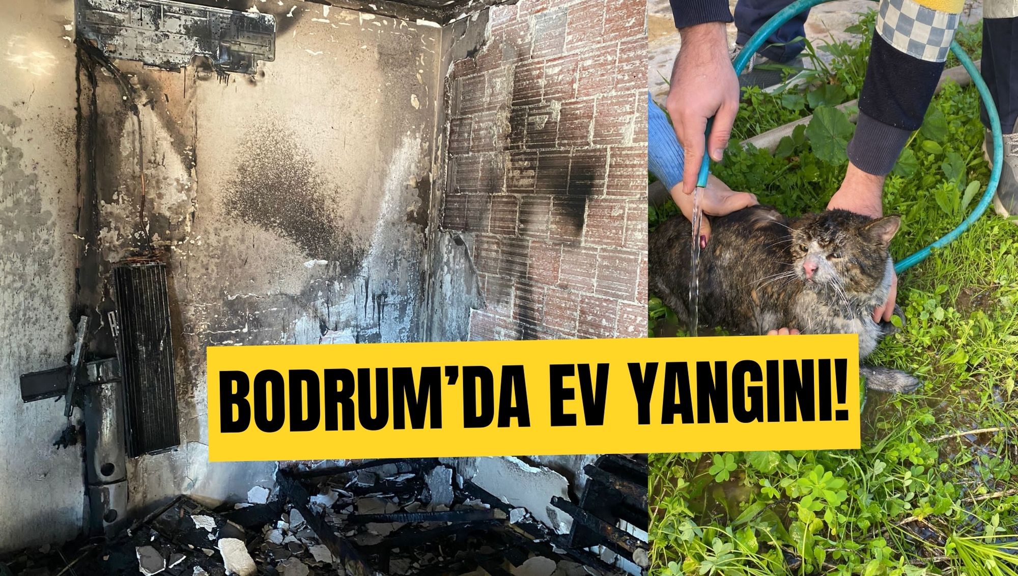 Bodrum’da Ev Yangını!