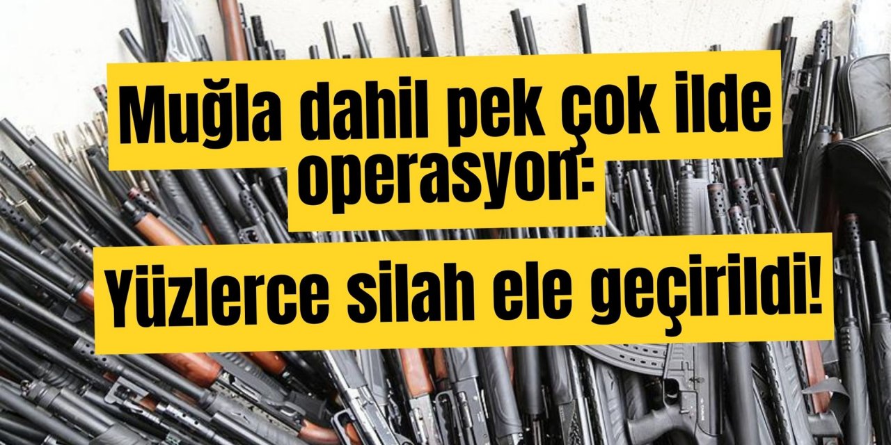 Muğla dahil pek çok ilde operasyon: Yüzlerce silah ele geçirildi!