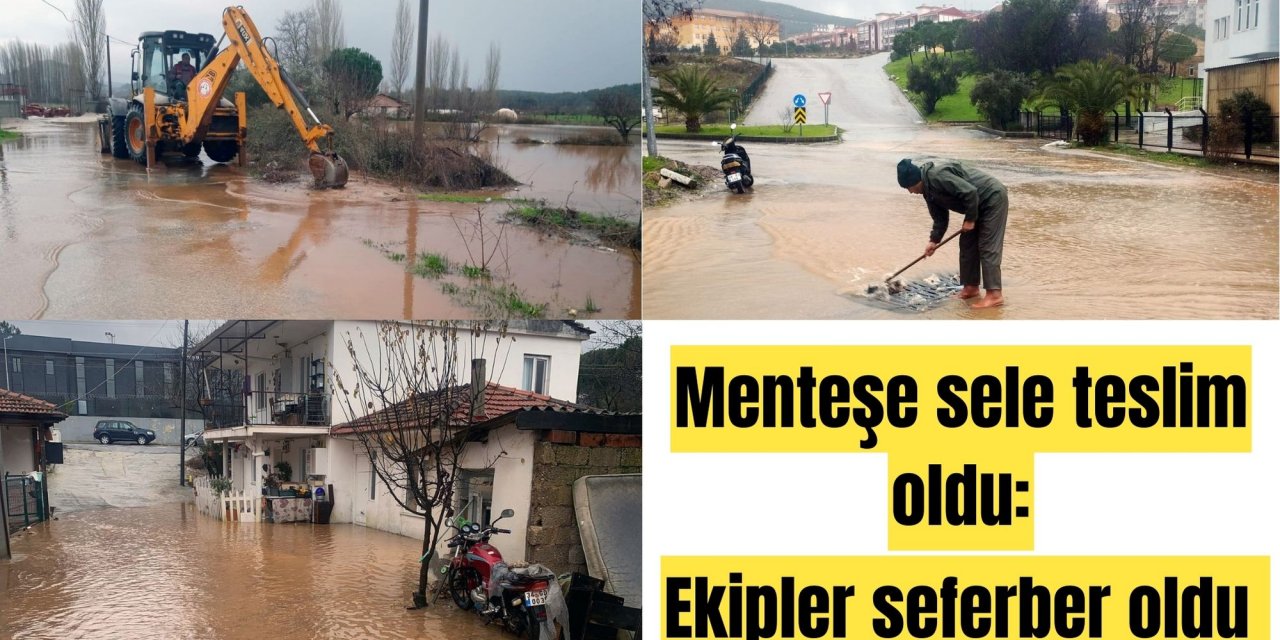 Menteşe sele teslim oldu: Ekipler seferber oldu