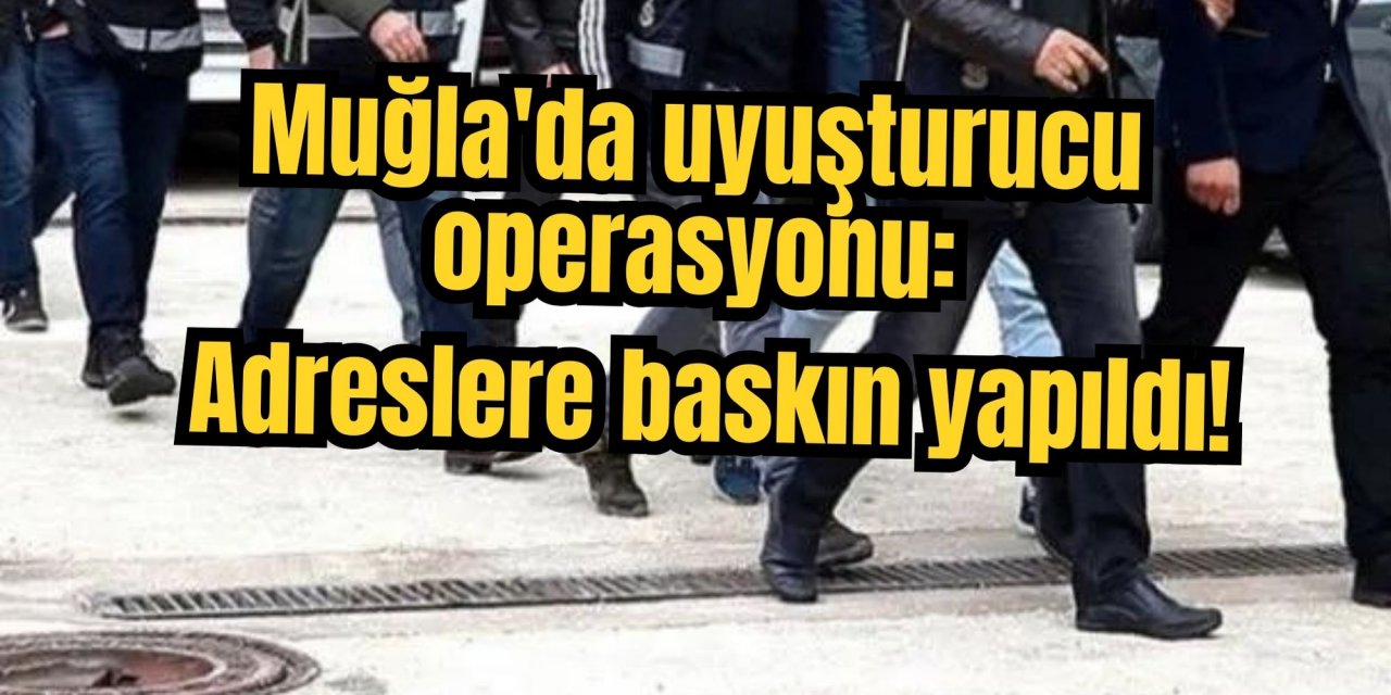 Muğla'da uyuşturucu operasyonu: Adreslere baskın yapıldı!