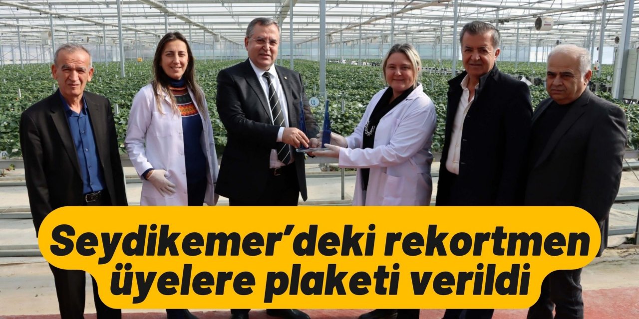 Seydikemer’deki rekortmen üyelere plaketi verildi