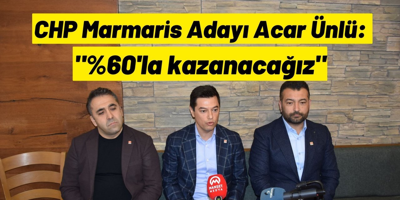 CHP Marmaris Adayı Acar Ünlü: 