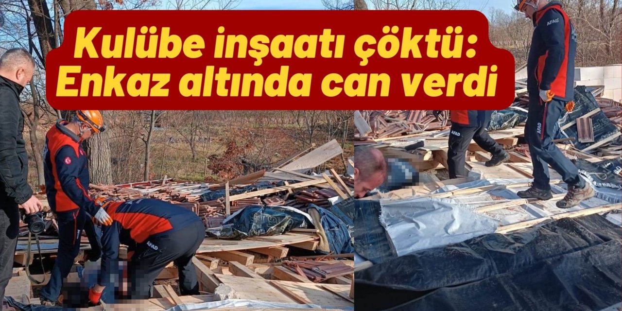 Kulübe inşaatı çöktü: Enkaz altında can verdi