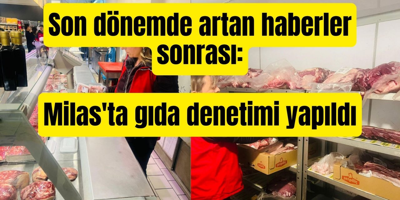 Son dönemde artan haberler sonrası: Milas'ta gıda denetimi yapıldı