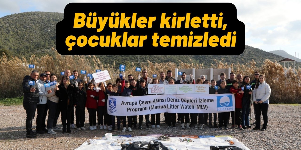 Büyükler kirletti, çocuklar temizledi
