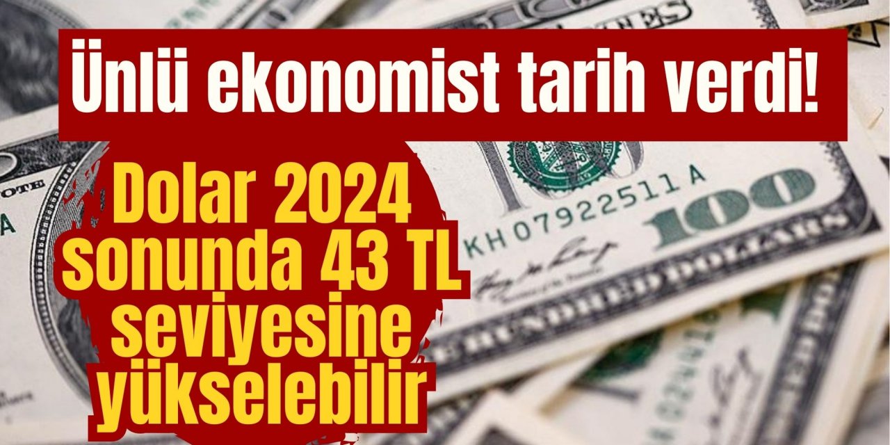 Ünlü ekonomist tarih verdi! Dolar 2024 sonunda 43 TL seviyesine yükselebilir