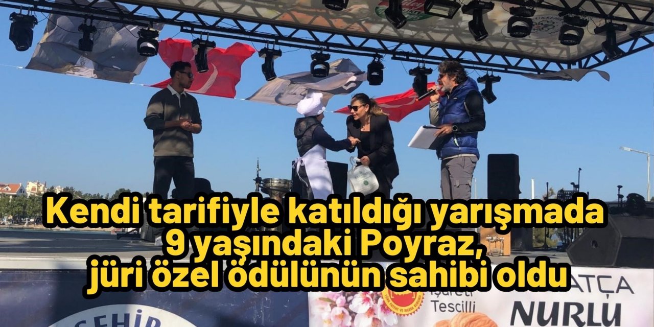 Kendi tarifiyle katıldığı yarışmada 9 yaşındaki Poyraz, jüri özel ödülünün sahibi oldu