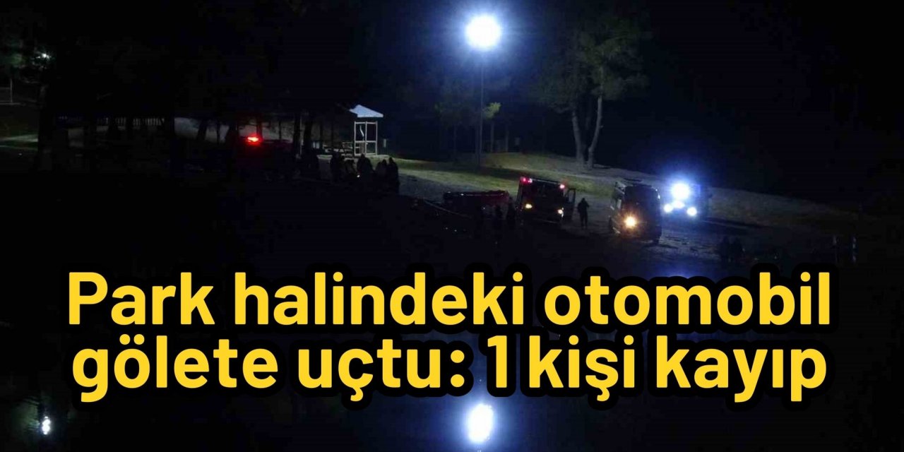 Park halindeki otomobil gölete uçtu: 1 kişi kayıp