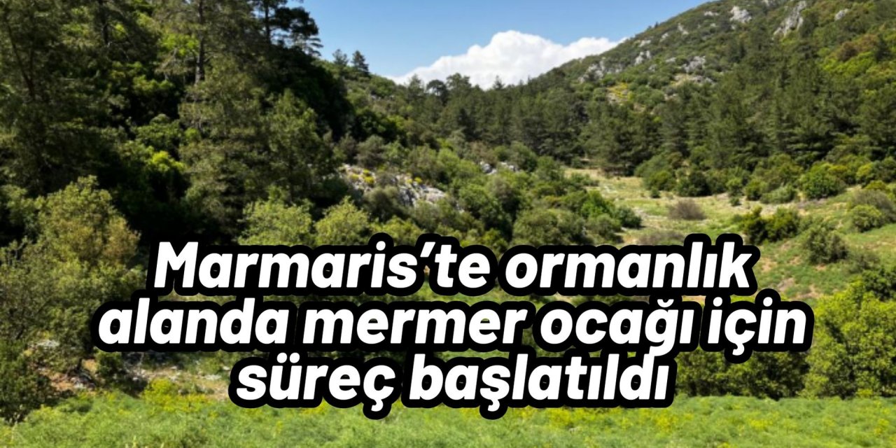 Marmaris’te ormanlık alanda mermer ocağı için süreç başlatıldı