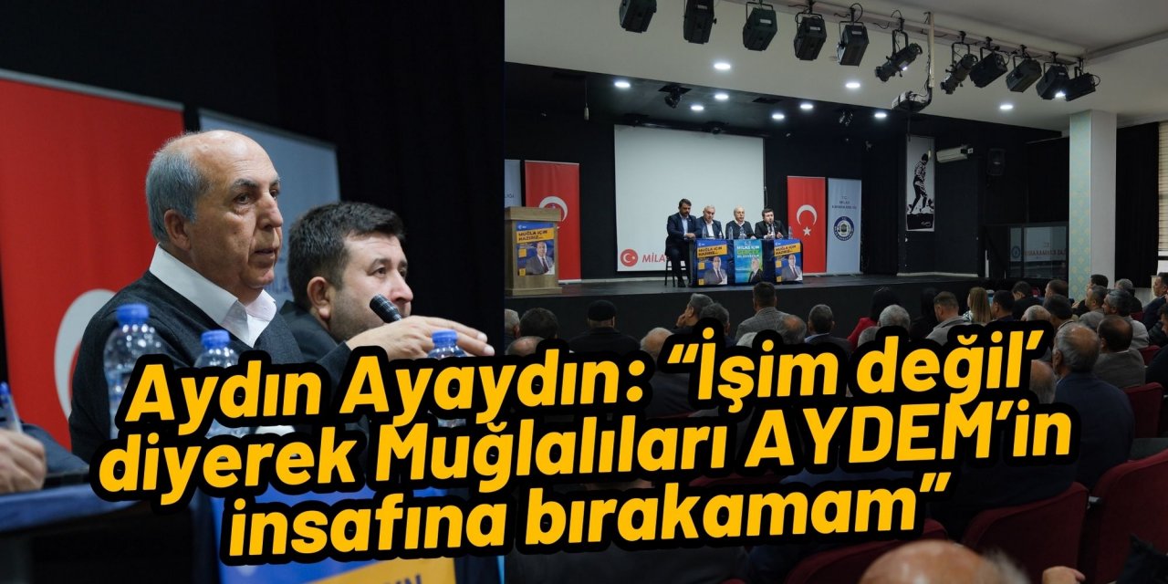 Aydın Ayaydın: “İşim değil’ diyerek Muğlalıları AYDEM’in insafına bırakamam”