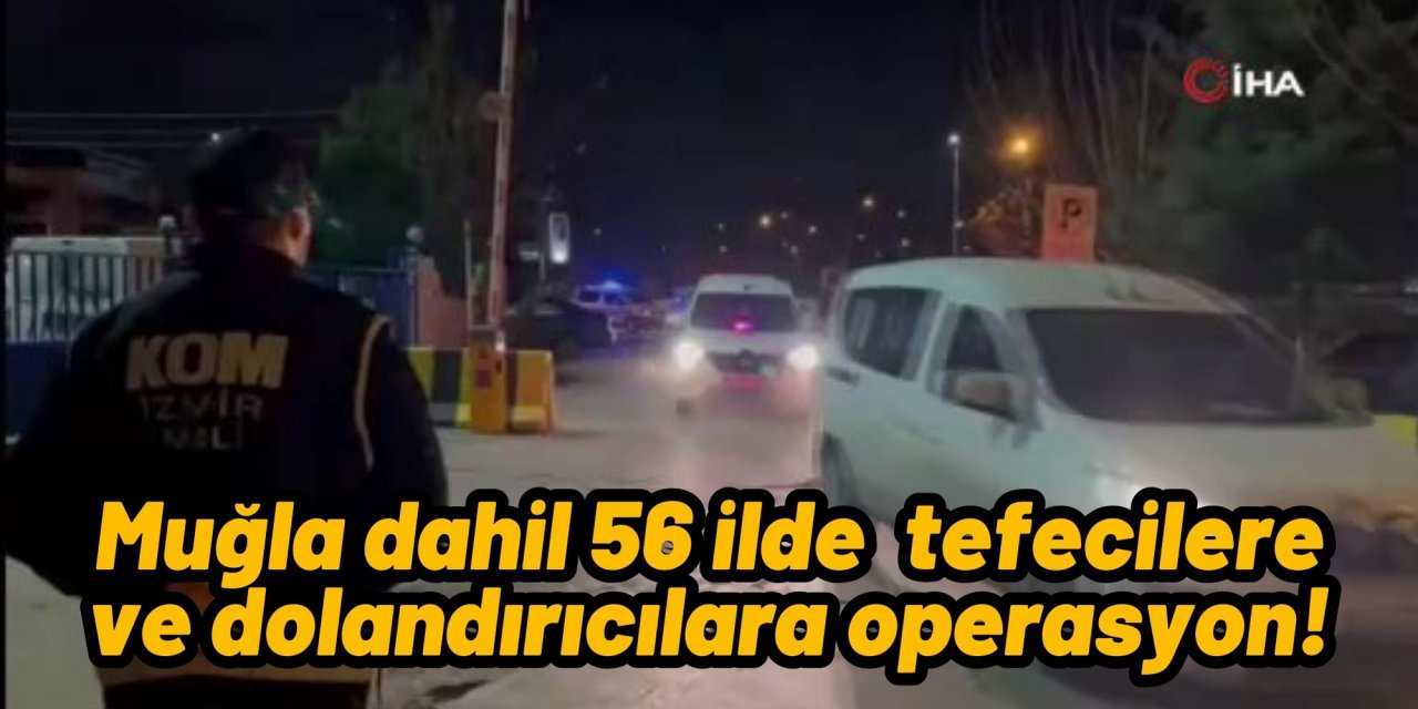 Muğla dahil 56 ilde  tefecilere ve dolandırıcılara operasyon!