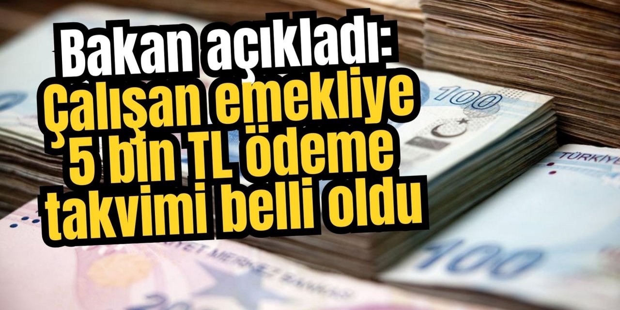 Bakan açıkladı: Çalışan emekliye 5 bin TL ödeme takvimi belli oldu