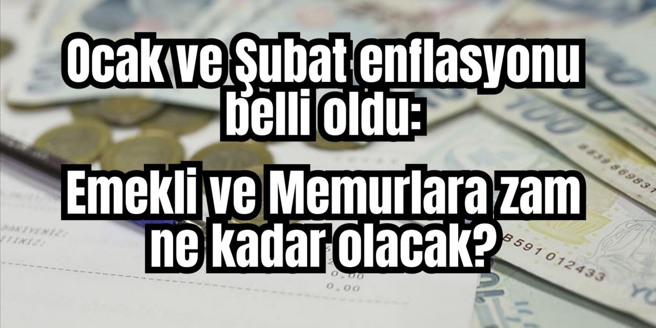 Ocak ve Şubat enflasyonu belli oldu: Emekli ve Memurlara zam ne kadar olacak?