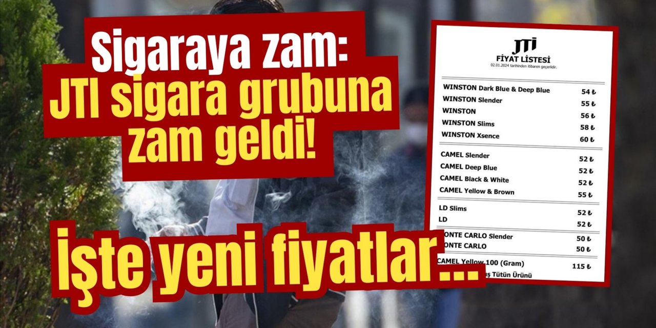 Sigaraya zam: JTI sigara grubuna zam geldi! İşte yeni fiyatlar…