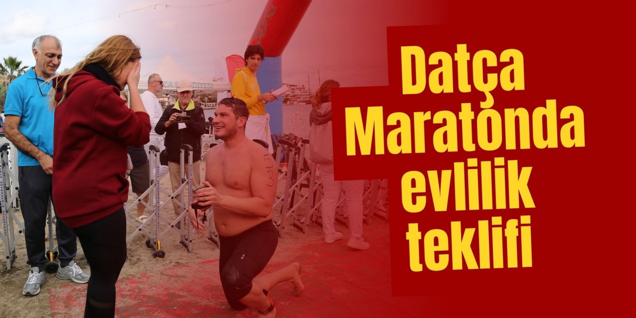 Datça Maratonda evlilik teklifi