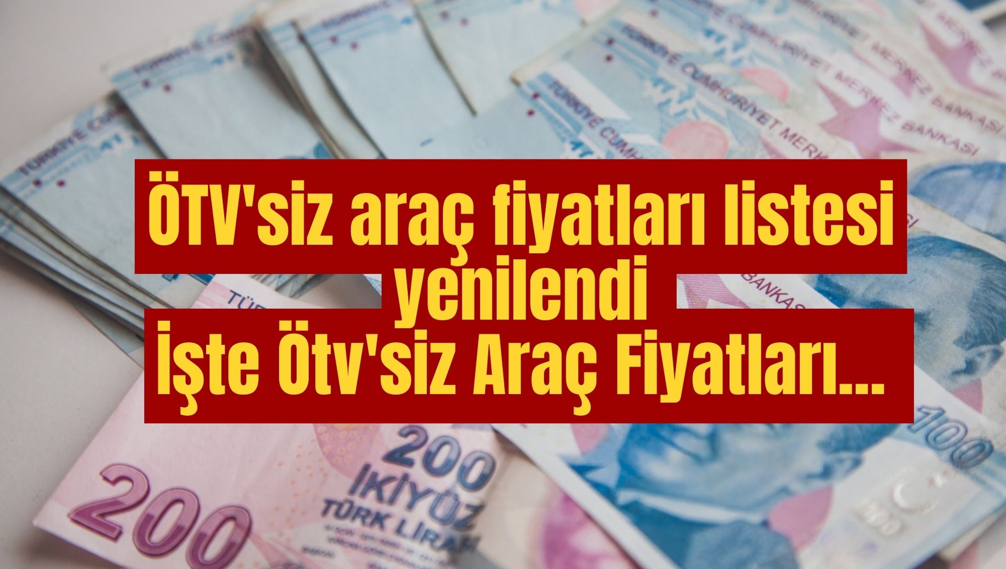 ÖTV'siz araç fiyatları listesi yenilendi  İşte Ötv'siz Araç Fiyatları...