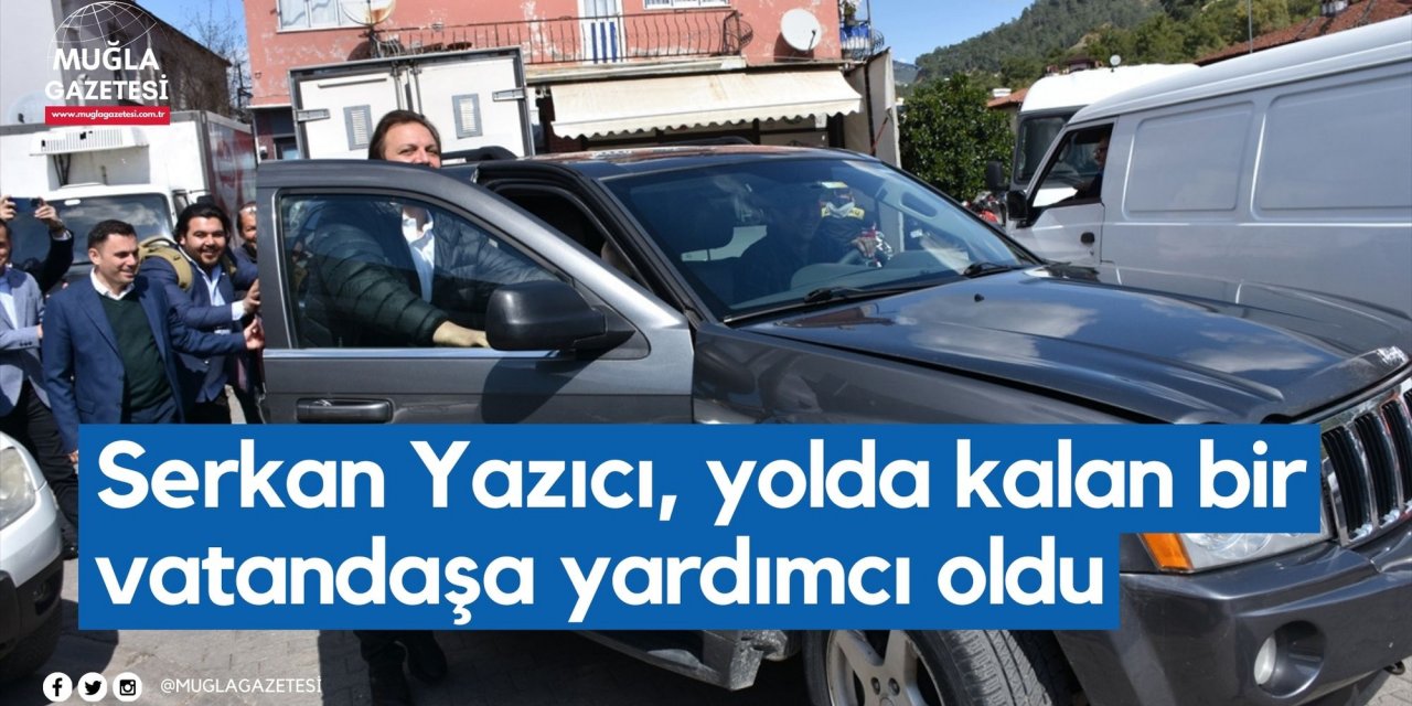 Serkan Yazıcı, yolda kalan bir vatandaşa yardımcı oldu