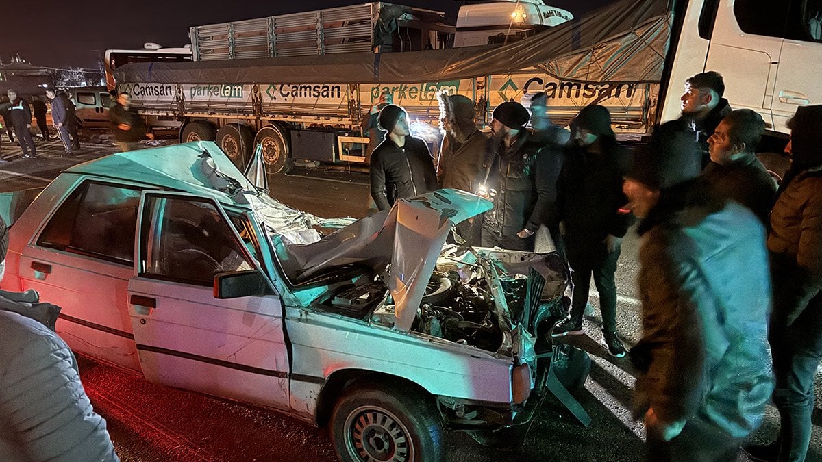 14 araç birbirine girdi! Yaralılar var