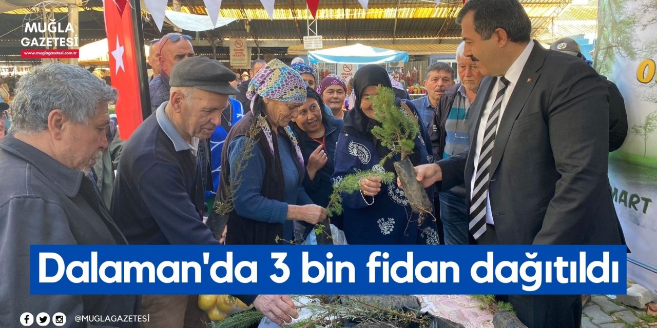 Dalaman'da 3 bin fidan dağıtıldı