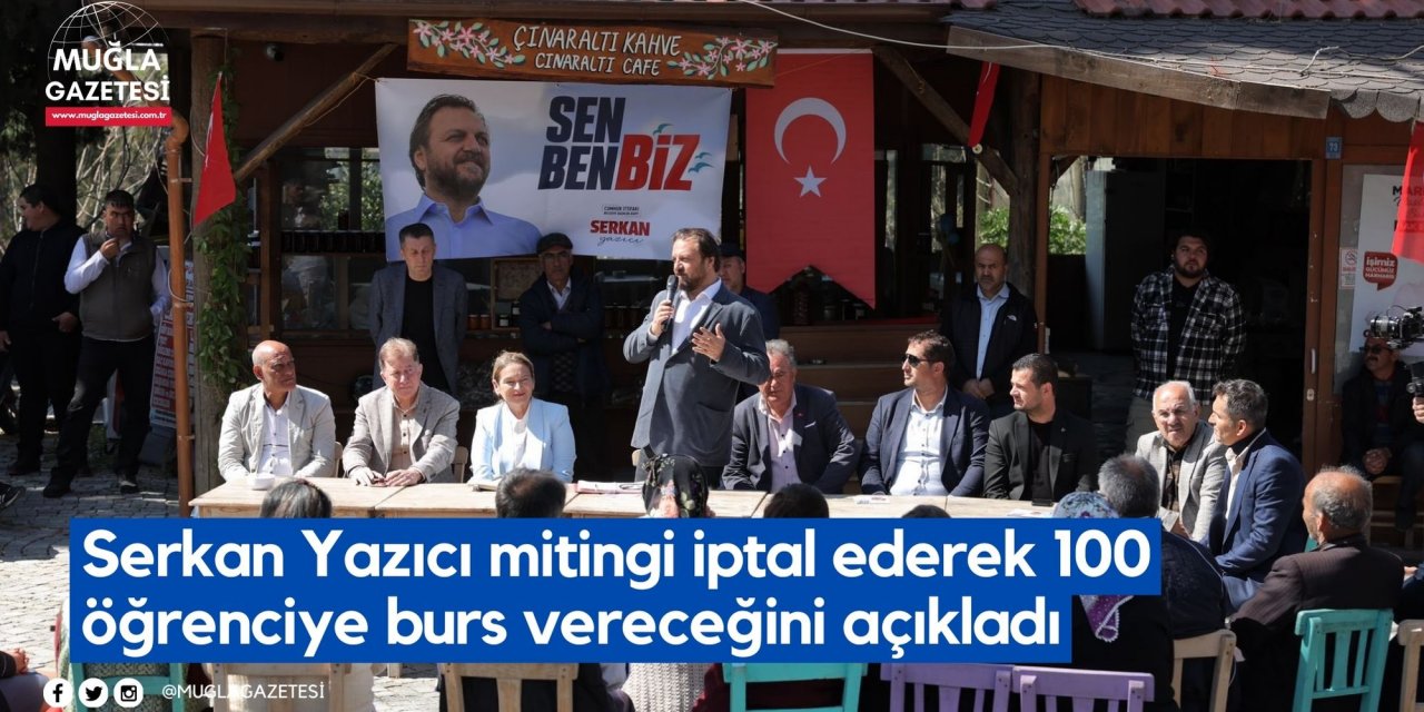 Serkan Yazıcı mitingi iptal ederek 100 öğrenciye burs vereceğini açıkladı