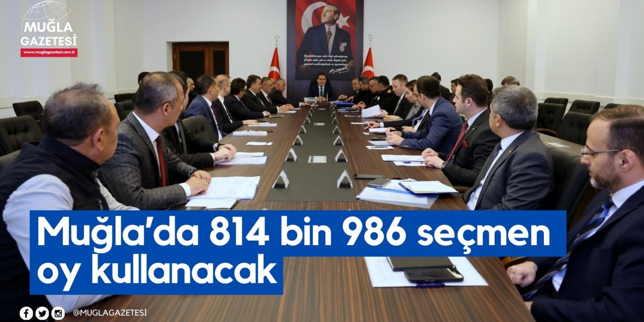 Muğla’da 814 bin 986 seçmen oy kullanacak