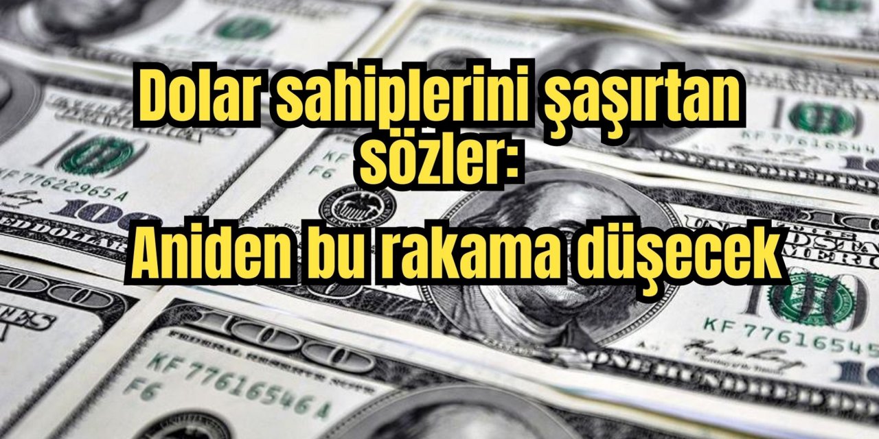 Dolar sahiplerini şaşırtan sözler: Aniden bu rakama düşecek