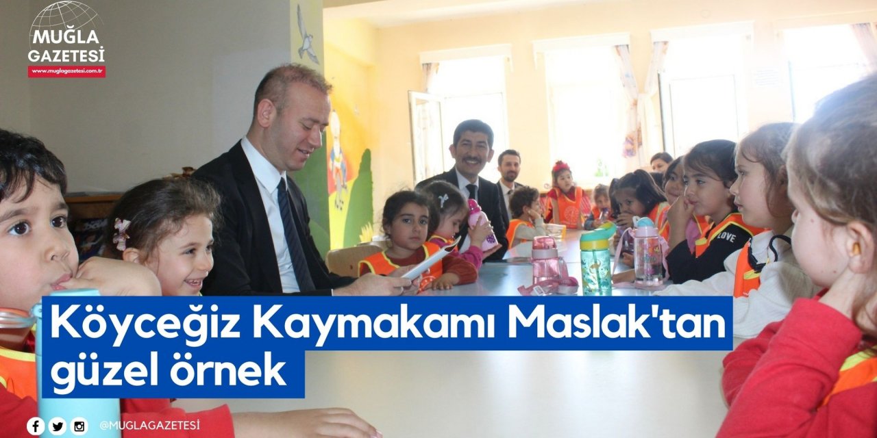 Köyceğiz Kaymakamı Maslak'tan güzel örnek