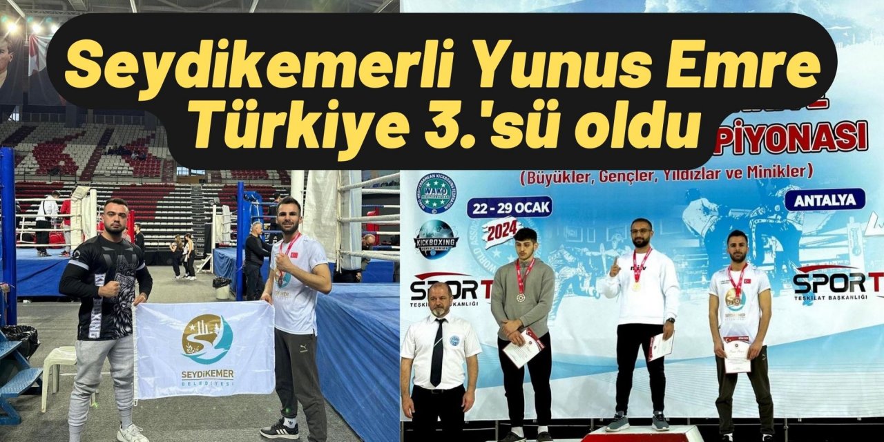 Seydikemerli Yunus Emre Türkiye 3.'sü oldu