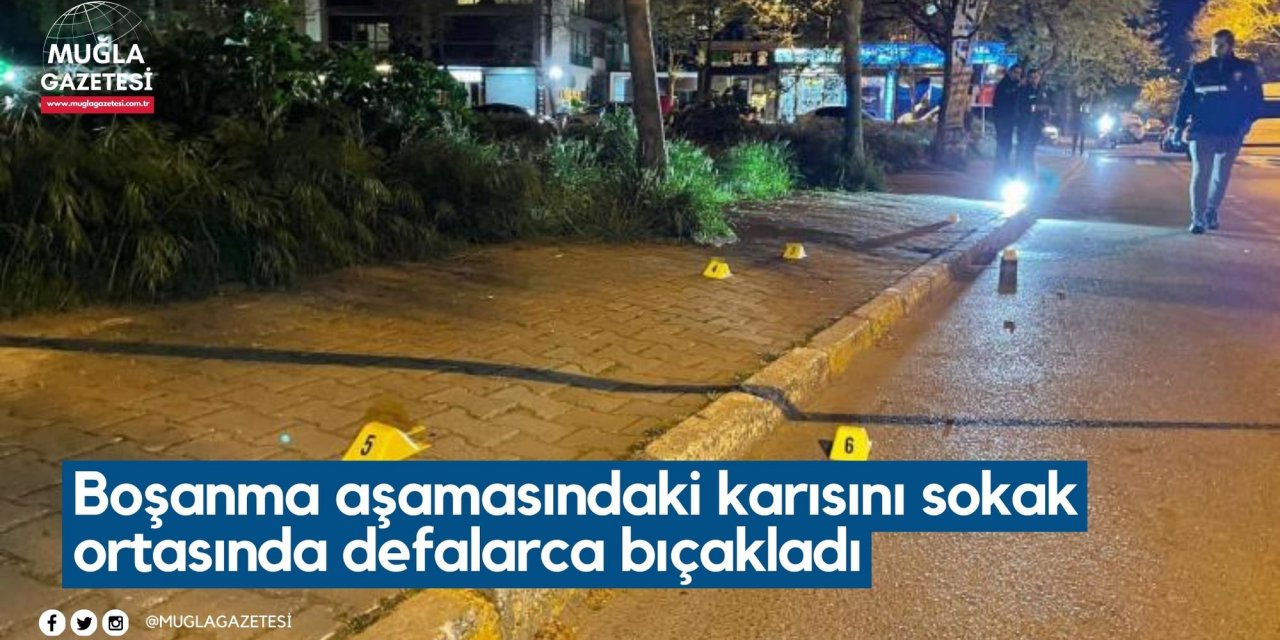 Boşanma aşamasındaki karısını sokak ortasında defalarca bıçakladı