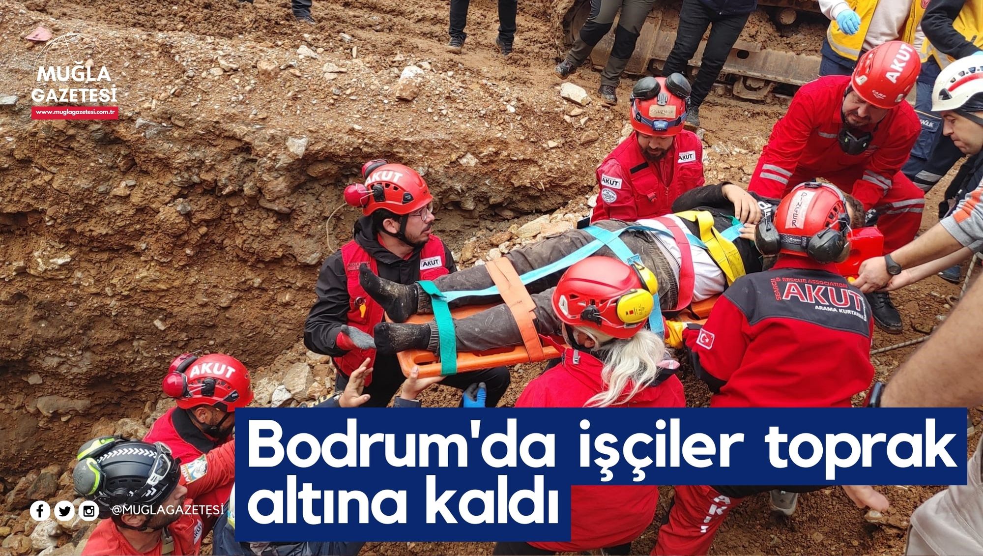 Bodrum'da işçiler toprak altına kaldı