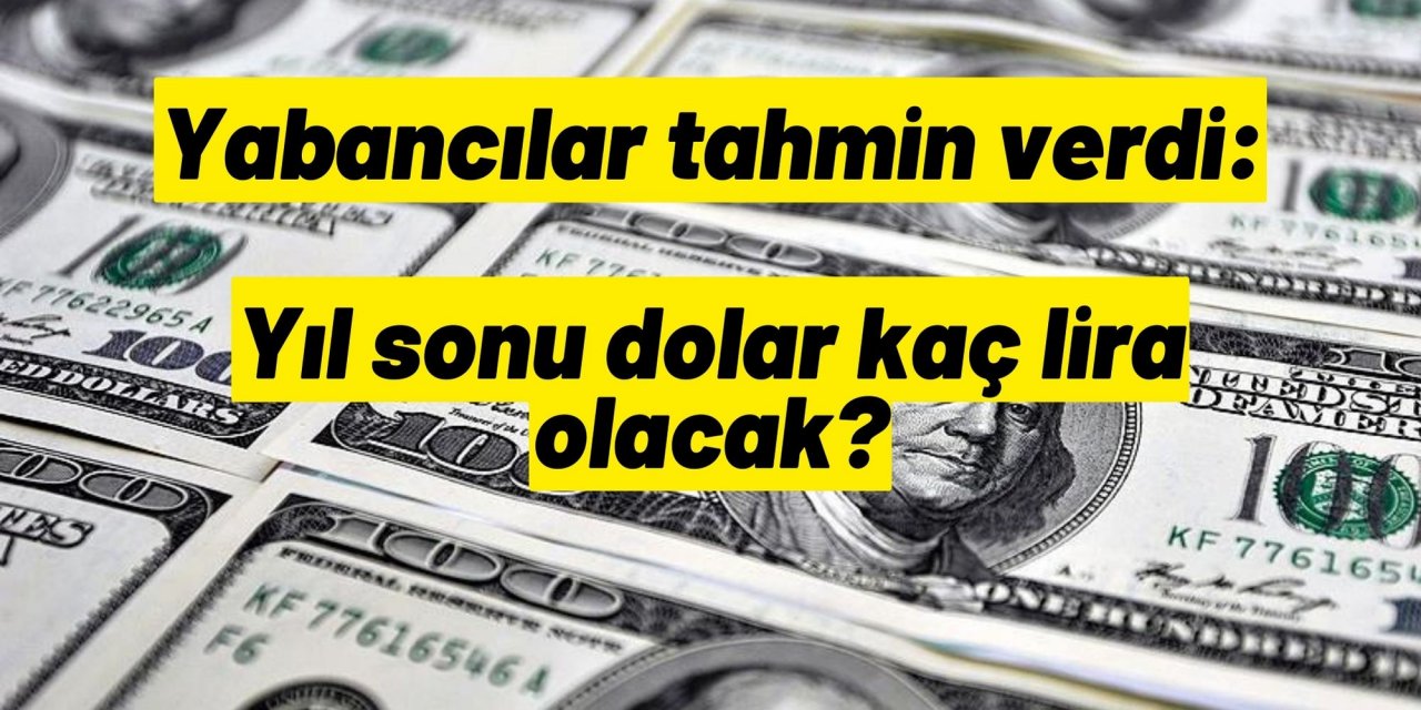 Yabancılar tahmin verdi: Yıl sonu dolar kaç lira olacak?