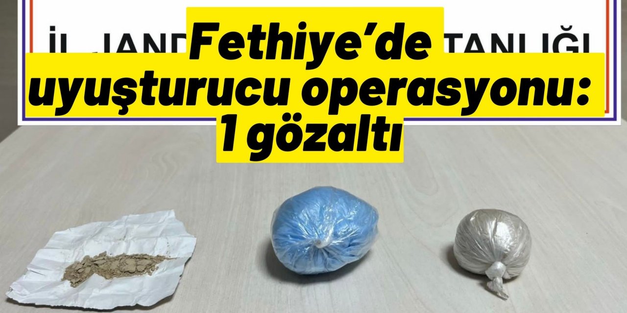 Fethiye’de uyuşturucu operasyonu: 1 gözaltı