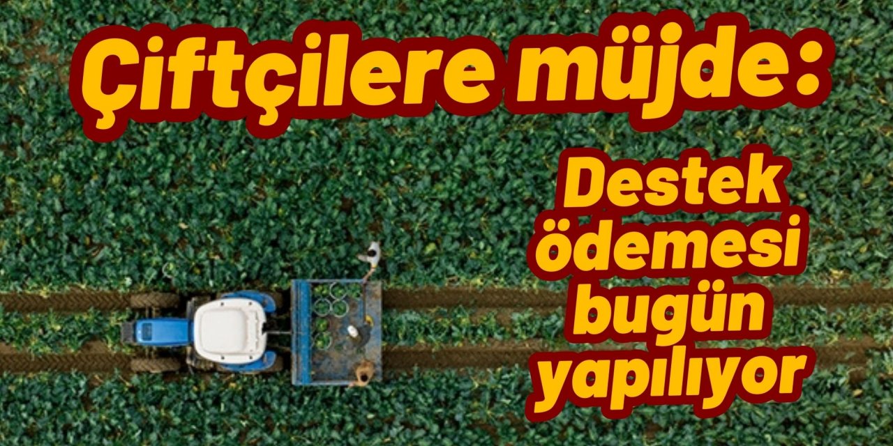 Çiftçilere müjde: Destek ödemesi bugün yapılıyor