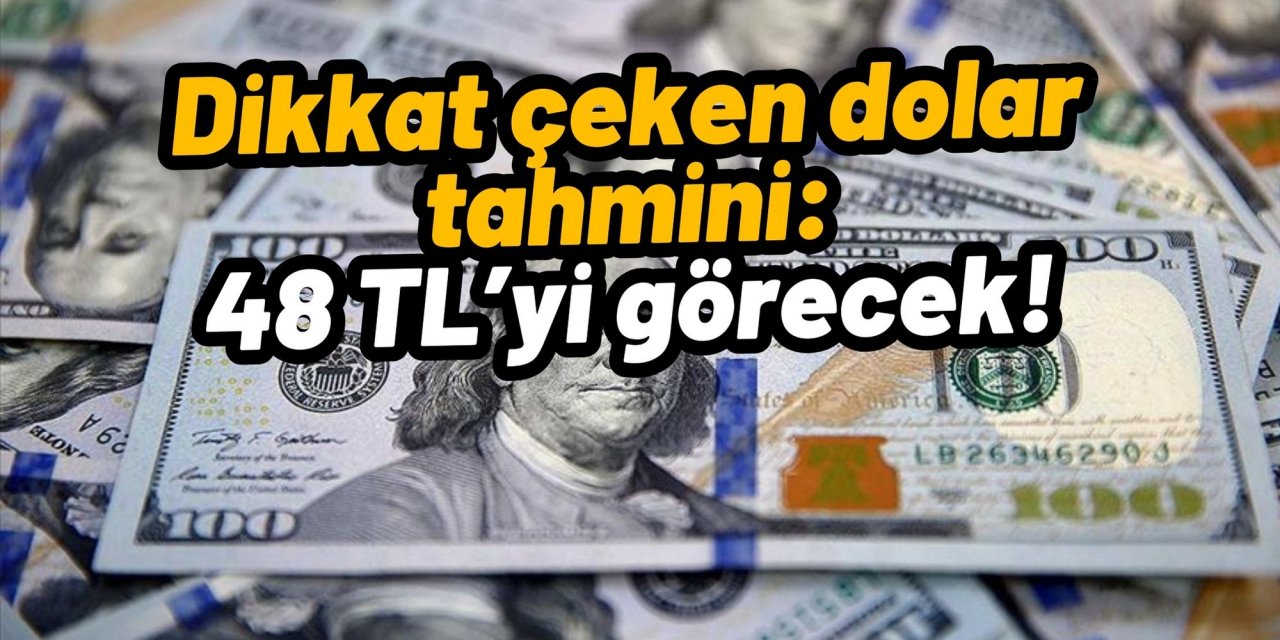 Dikkat çeken dolar tahmini: 48 TL’yi görecek!