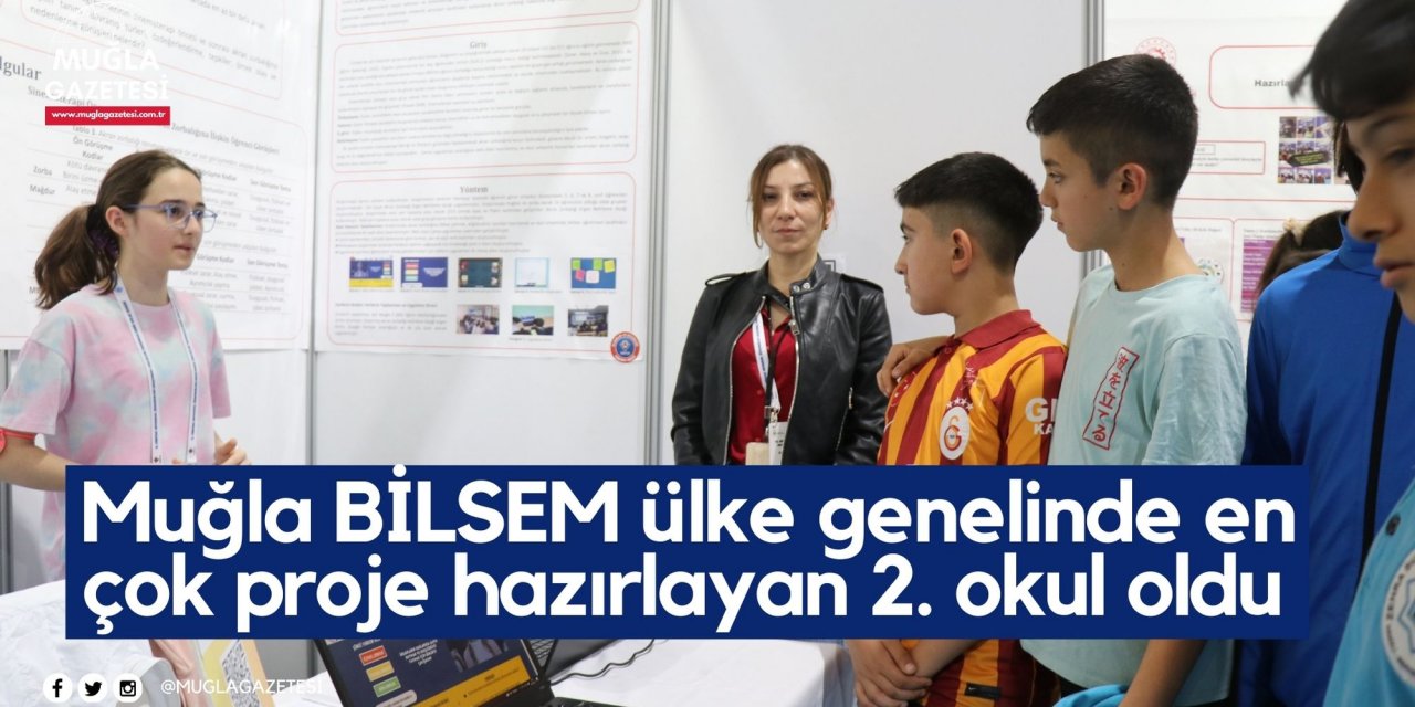 Muğla BİLSEM ülke genelinde en çok proje hazırlayan 2. okul oldu
