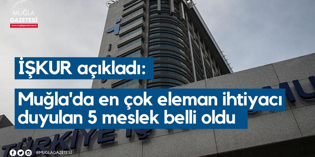 İŞKUR açıkladı: Muğla'da en çok eleman ihtiyacı duyulan 5 meslek belli oldu