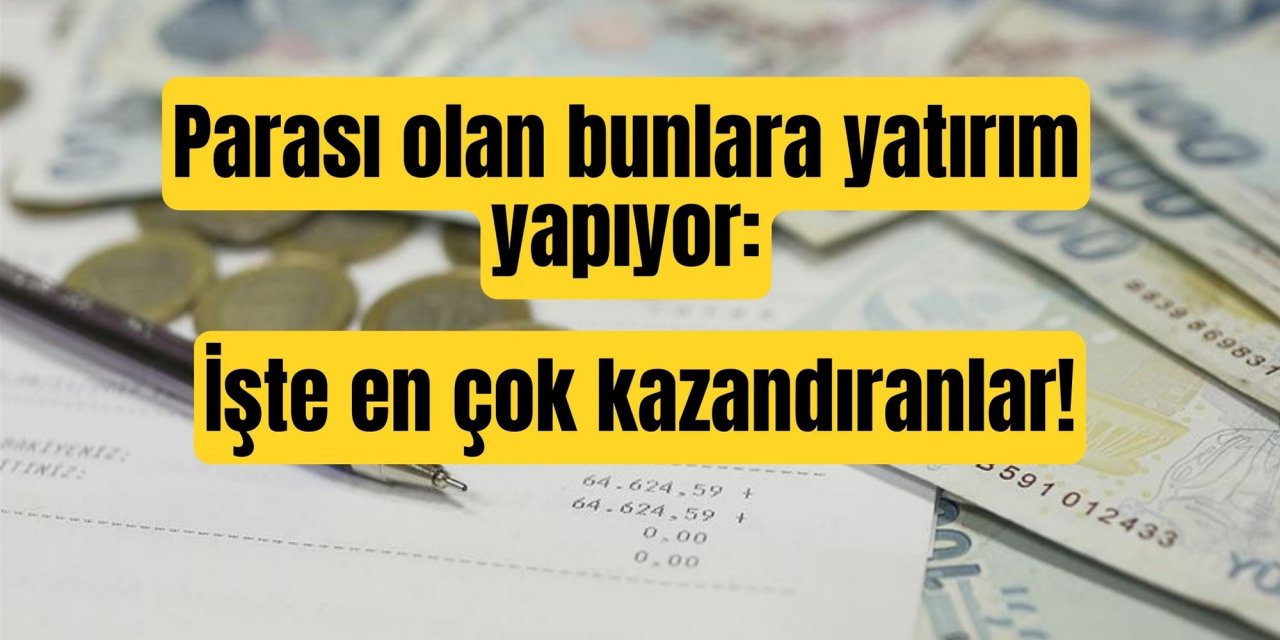 Parası olan bunlara yatırım yapıyor: İşte en çok kazandıranlar!