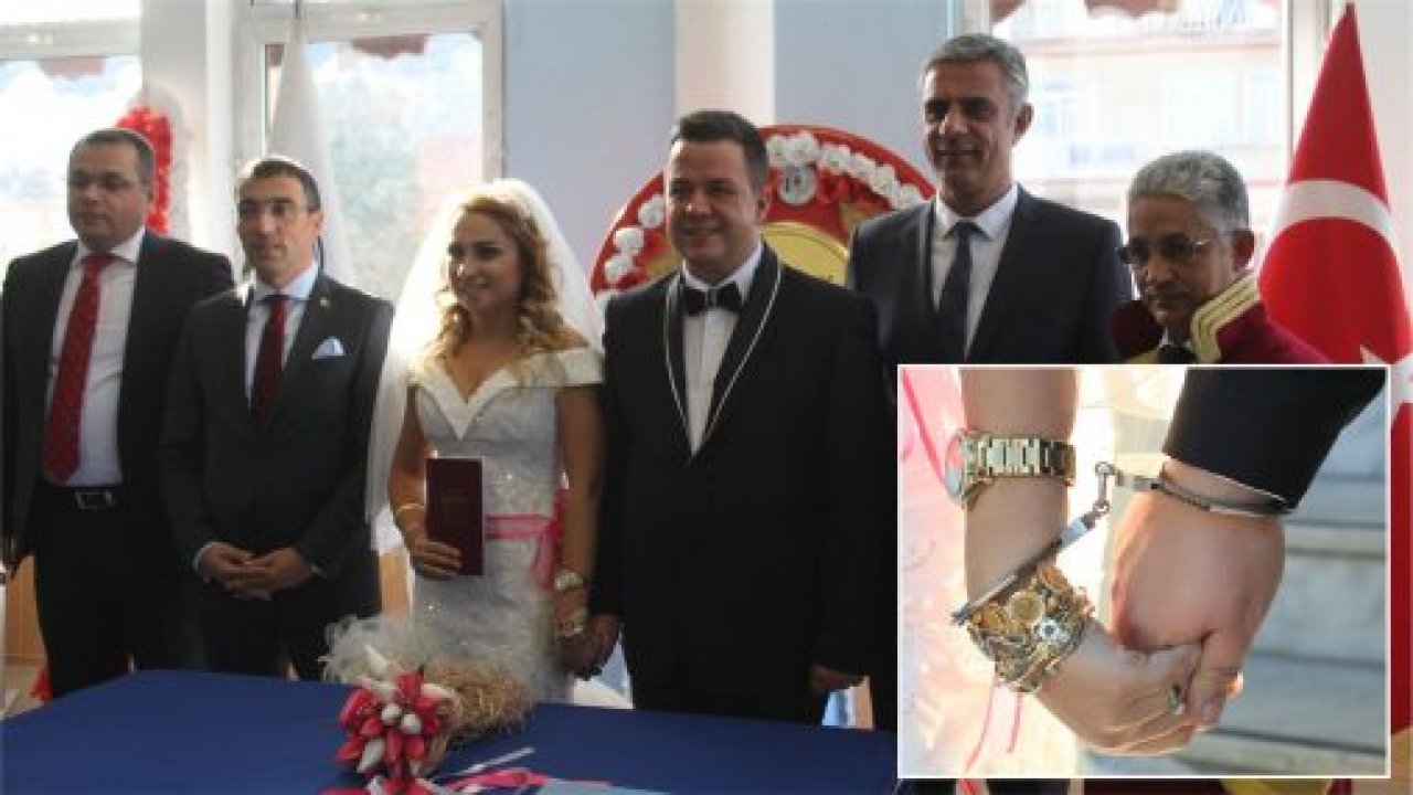 Nikah takısı ‘kelepçe’ oldu