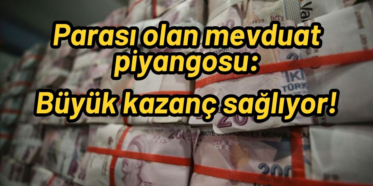 Parası olan mevduat piyangosu: Büyük kazanç sağlıyor!