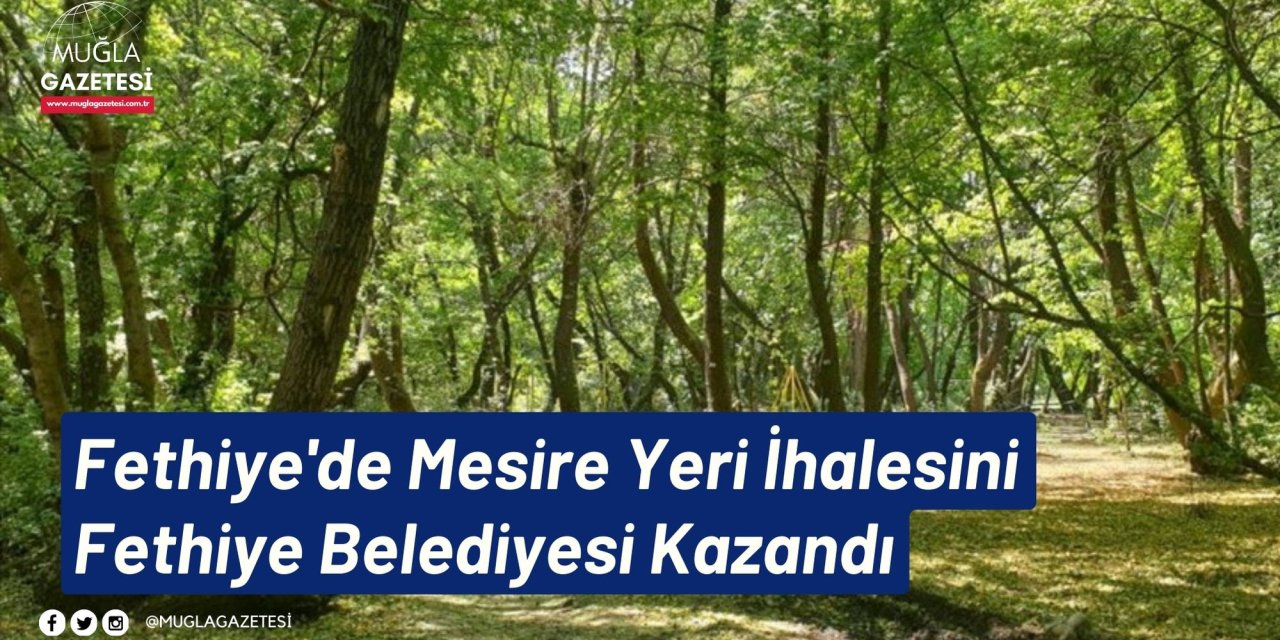 Fethiye'de Mesire Yeri İhalesini Fethiye Belediyesi Kazandı