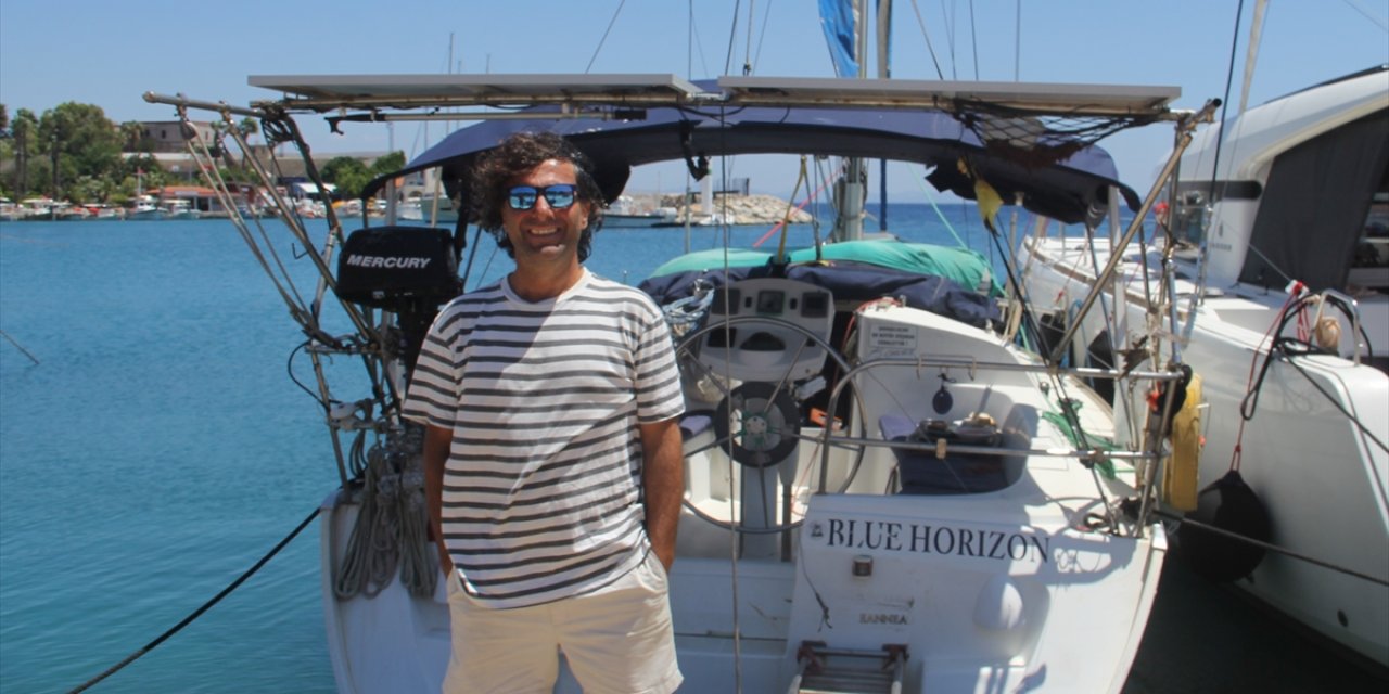 Yelkenlisiyle 5 yıl önce çıktığı dünya turunu Datça'da tamamladı