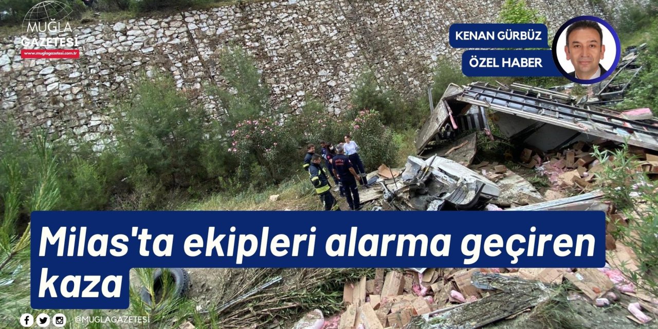 Milas'ta ekipleri alarma geçiren kaza