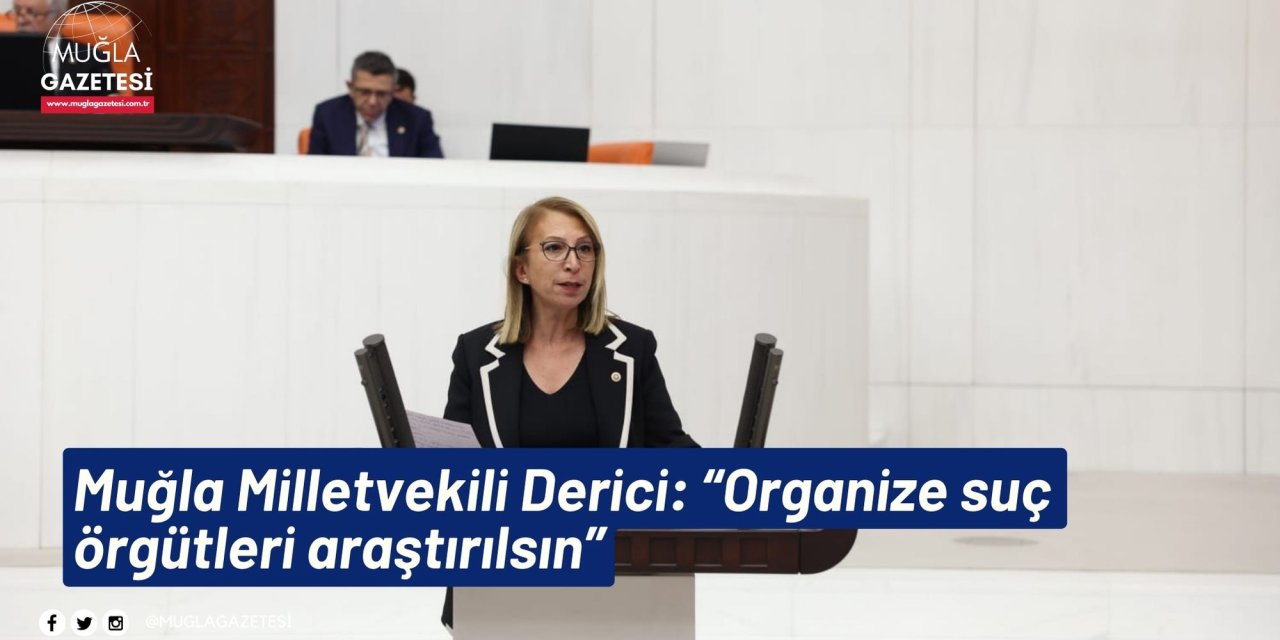 Muğla Milletvekili Derici: “Organize suç örgütleri araştırılsın”