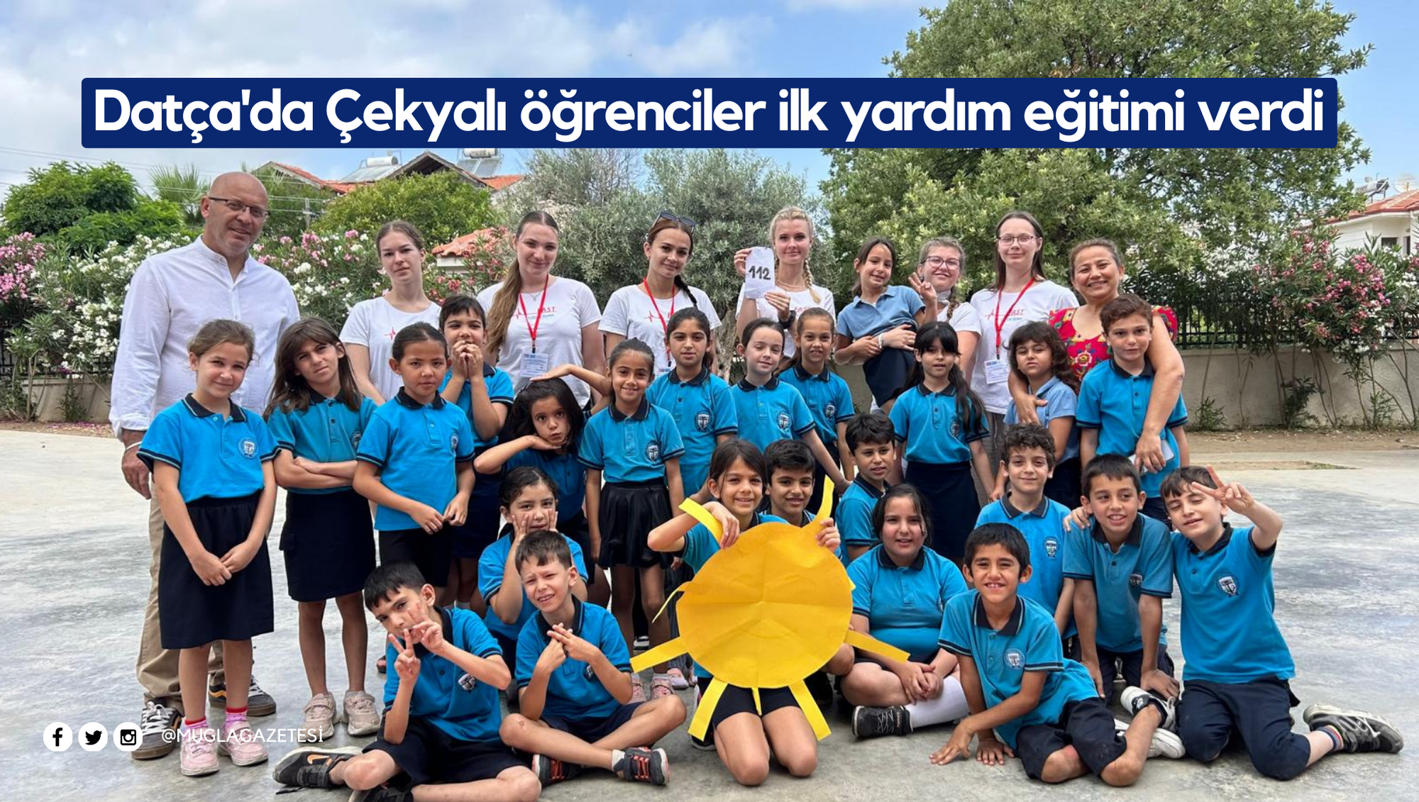 Datça'da Çekyalı öğrenciler ilk yardım eğitimi verdi