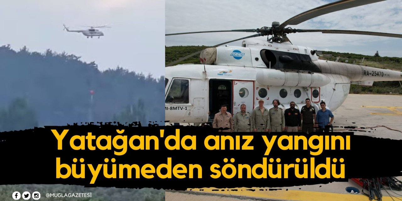 Yatağan'da anız yangını büyümeden söndürüldü