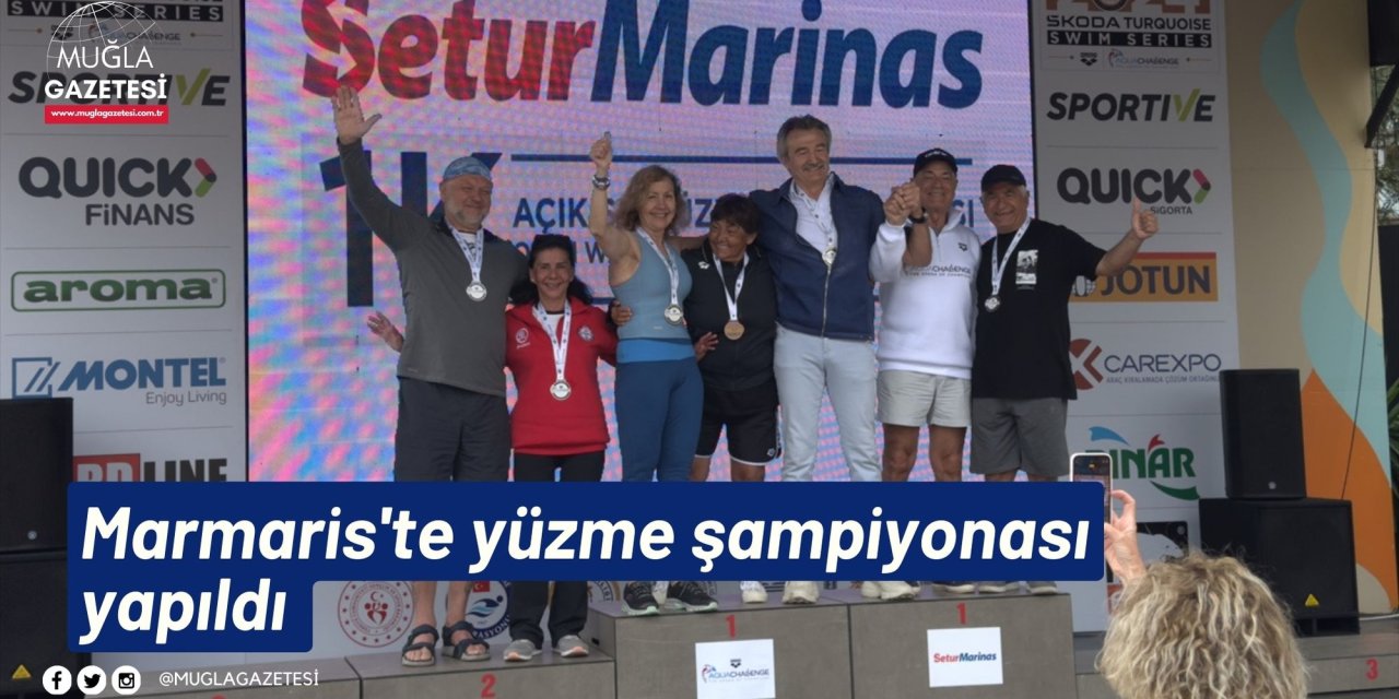 Marmaris'te yüzme şampiyonası yapıldı