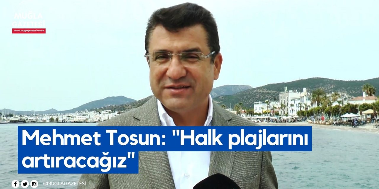 Mehmet Tosun: "Halk plajlarını artıracağız"