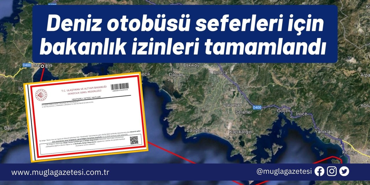Deniz otobüsü seferleri için bakanlık izinleri tamamlandı