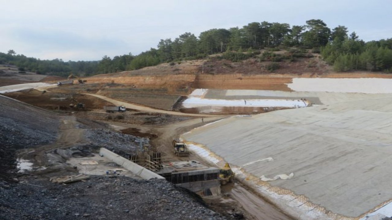 Menteşe Göletinde çalışmalar sürüyor